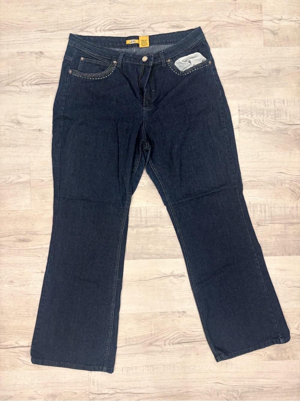 Dark Indigo Women's Wide Leg Jeans - Flared Fit